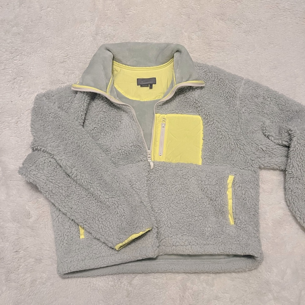 Anthropologie Janey Fleece Quarter Zip